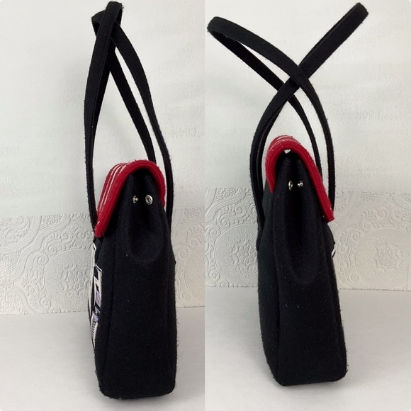 Vintage felted wool unique hat shop embroidered handbag - Picture 6 of 10